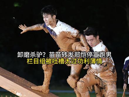 卸磨杀驴?苗苗转发郑恺停宣跑男,栏目组被吐槽太过功利薄情 #抖音全民写作大赛
