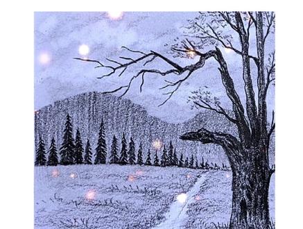 一分钟绘画挑战:学会这幅绝美风景,惊艳所有人#零基础学画画 #绘画过程分享 #画画其实很简单 #绘画教程 #创作灵感