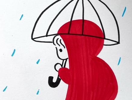 用字母B画小女孩 #儿童简笔画 #简笔画教程