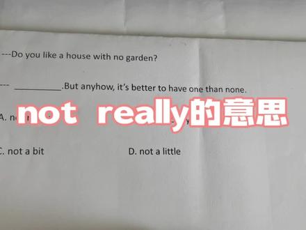 英语: not really的意思