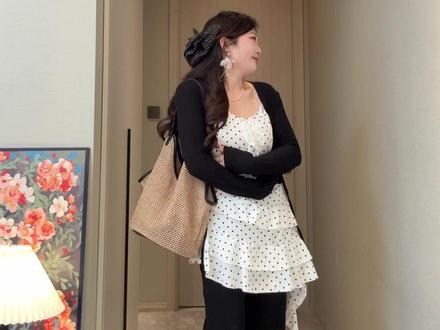 很韩系的懒人三件套 #微胖穿搭 #开春搭配 #显瘦穿搭