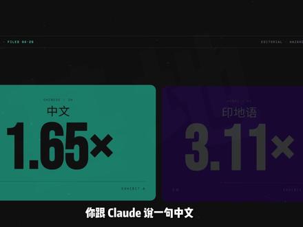 气不?Anthropic家的claude中文分词税割的格外狠 为什么用中文问AI,你要多付65%的钱?#ai新星计划 #科技 #涨知识 #知识前沿派对 #科普