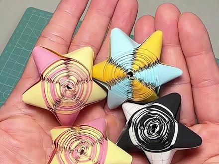 纸条版的超级无敌幸运星教程来啦!#手工diy #幸运星 #折纸