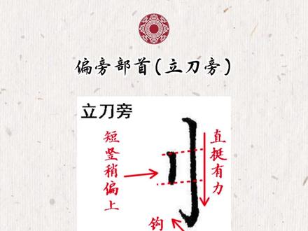 偏旁部首“立刀旁”的书写技法,记住这几点,轻松写好立刀旁的字 #偏旁部首 #立刀旁 #规范字教学 #硬笔书法 #铅笔字