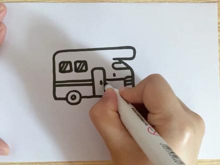 春暖花开,一起去踏青吧! #春游 #踏青 #简笔画 #房车 #快乐 #生活