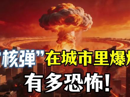 一枚核弹在城市爆炸有多恐怖! #核武器 #每天分享科普知识 #武器 #冷知识科普 #辐射