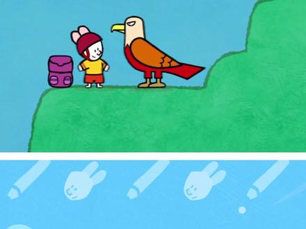 和路易学画鹰 展翅飞向蓝天#画画 #萌知计划 #兴趣才艺 #春日动画乐园 @抖音青少年