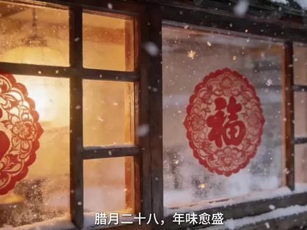 年味藏俗韵之腊月二十八,把面发,贴窗花。#科普中国 #腊月 #中国习俗 #大过年