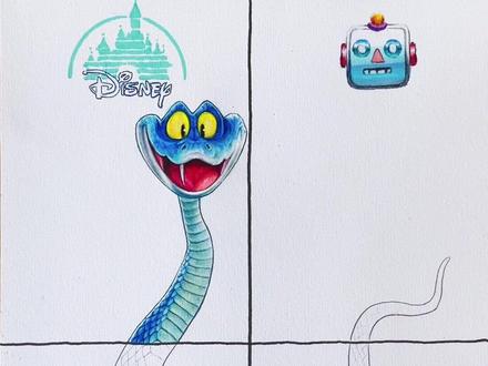 盖瑞一条蛇迪士尼版🐍 #疯狂动物城2 #画画 #画画 #盖瑞一条蛇 #手绘