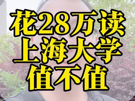 28万读上海大学值不值#中外合办#国际本科#高考升学