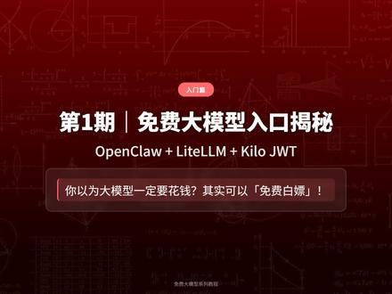 #免费大模型接口 #AI工具 #OpenClaw #LiteLLM #AI教程