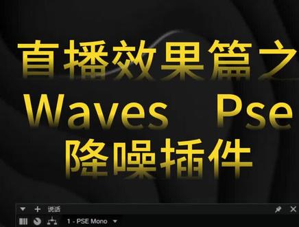 每天学习一个新插件之Waves pse降噪#调音师 #声卡调试 #百万调音师
