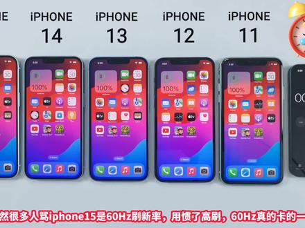 别骂iphone15是60Hz了?ios17.0.2续航测试,五代中续航最强?