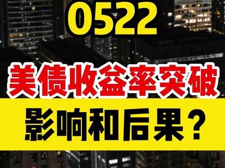 美债收益率突破后的影响和效果? #美债收益率 #美元 #美联储加息 #国债