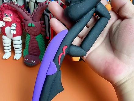 贝利亚黄昏-泽塔奥特曼德尔塔天爪形态的武器#粘土 #创作灵感 @抖音小助手