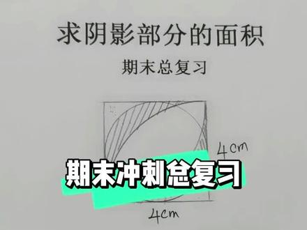 方法不唯一,这种方法你学会了吗?#小学数学#六年级数学#阴影部分面积