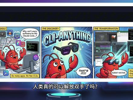港大热门开源黑科技🔥一行指令,让AI调用专业软件! 港大出品必属精品🔥 CLI-Anything,一行指令扫描源码,自动生成CLI,让AI直接调用专业软件!人类真的能解放双手?#ai #github #效率工具 #黑科技 #ai新星计划
