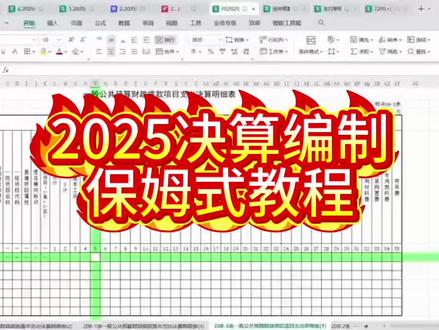 2025部门决算编制保姆级教程来啦#政府会计#部门决算 #会计 #体制内会计