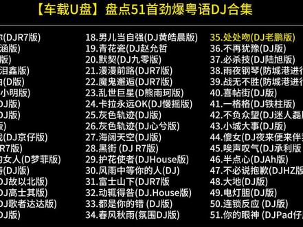 【车载U盘】盘点2026全网播放破十亿劲爆粤语DJ合集#车载u盘 #热门音乐🔥 #来汽水听宝藏歌单 #粤语DJ #开车必备音乐
