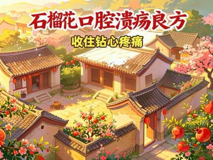 石榴花竟能收住钻心的口腔溃疡 为何寻常的石榴花,能把人嘴里钻心刺疼的溃疡伤口,从口舌粘膜里一点一点收住。#石榴花 #口腔溃疡 #听故事学中药 #中药材 #中医