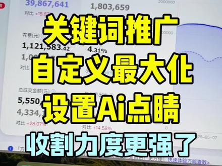 关键词推广自定义智能计划 设置Ai点睛 获取成交更强了#电商 #电商运营 #电商干货 #淘宝运营 #直通车推广