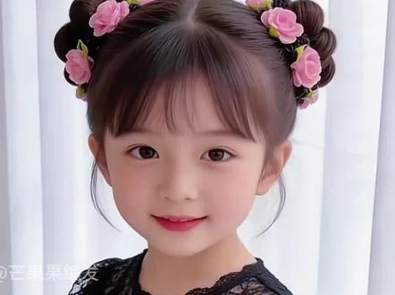 出去玩必备的甜美好看丸子头 一看就会 #儿童编发 #丸子头 #简单好看发型 #生女儿就是用来打扮的 #手残党也能学会的发型