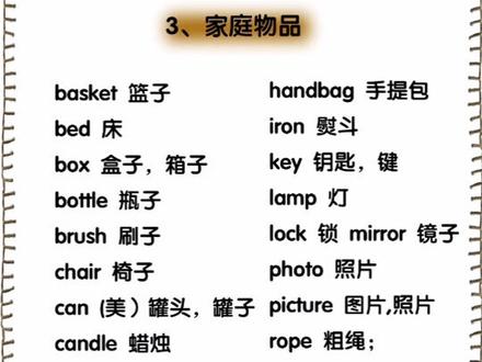 #小升初必备 #英语 词汇分类@抖音教育站