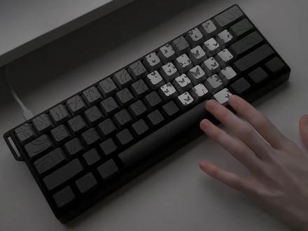 狼蛛win60微尘灰3.0侧刻磁轴#暮蝶 #磁轴