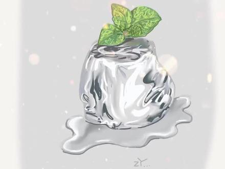 教你们画一块正在融化的冰块~#指绘 #手机画画 #冰块 #约搞