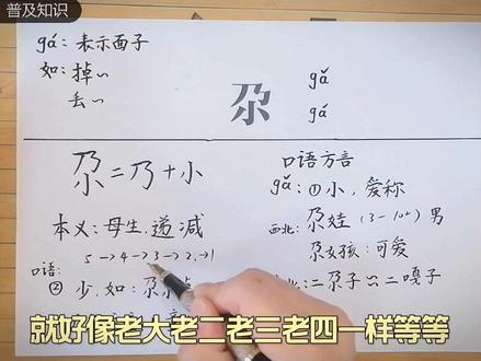 方言汉字“尕”是什么意思?#学习 #汉字文化 #聊城王岗爱讲字