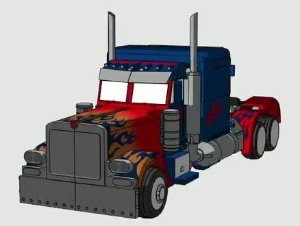 手绘L级擎天柱玩具变身全过程~