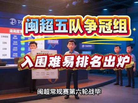 闽超最终争冠组预判排名:16分划定晋级生死线