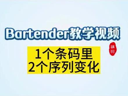 bartender软件里,一个条码内有多个序列号变化的两种设置方法。#bartender #bartender使用视频教学 #序列号