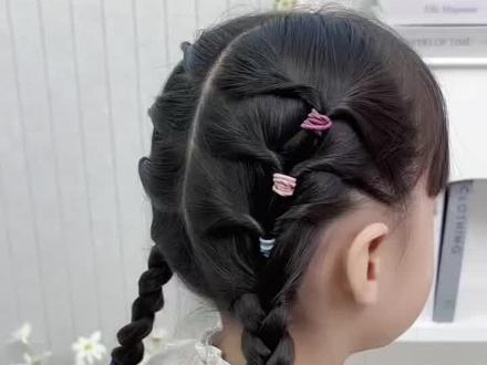 开学简单好看发型,快给女儿收藏吧#编发简单易学 #儿童编发 #发型教程 #编发教程 #日常发型