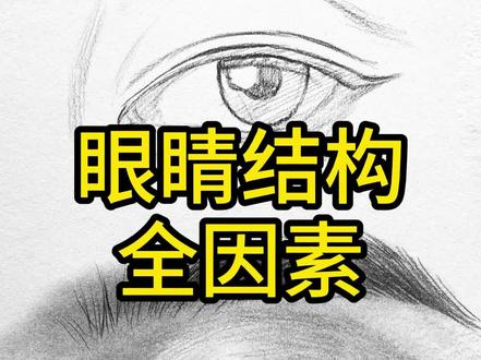 超简单眼睛结构加深入教程,喜欢素描手绘画画的朋友可以跟着画一下试试#画画教程 #画画过程 #画画过程 @蔡海晨美术教育(素描入门到精微) @蔡海晨手绘(彩铅干货王) @蔡海晨画室师训联盟