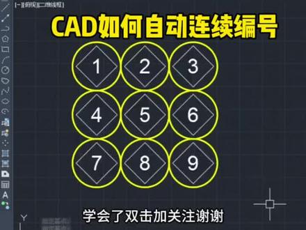 CAD如何自动连续编号。#室内设计 #cad入门教程 #cad讲堂 #插件
