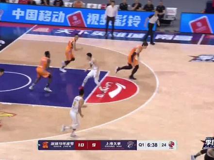 #cba季后赛王哲林25分14篮板!上海久事总比分2比0战胜深圳马可波罗晋级半决赛! #dou来cba季后赛