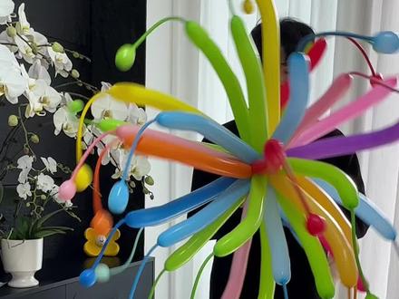 学会了喊你闺蜜给你做 气球烟花教程🎆#气球教程 #气球烟花