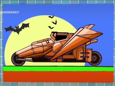 手绘超酷蝙蝠侠战车#一起学画画 #简笔画 #想画就画 #画画 #亲子简笔画