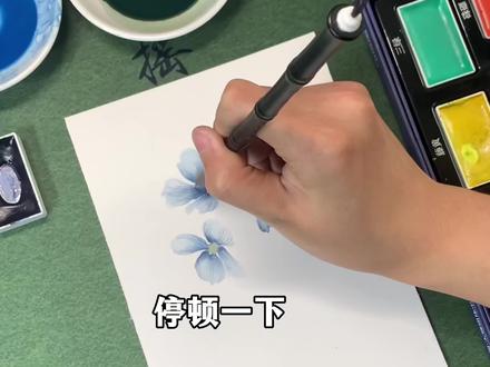 你听说过绿绒蒿这种花吗? 你连颜色都喜欢最清冷的,维持热烈的关系又怎么会不累呢?#国画教程#绿绒蒿#知晋老师 #清冷感 #青年创作者成长计划