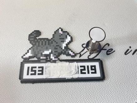 停车牌摇摇乐教程~想不想拥有一只可爱小猫停车牌!边开车小猫边摇晃🐱#拼豆 #拼豆图纸 #停车牌 #实用好物 #手工