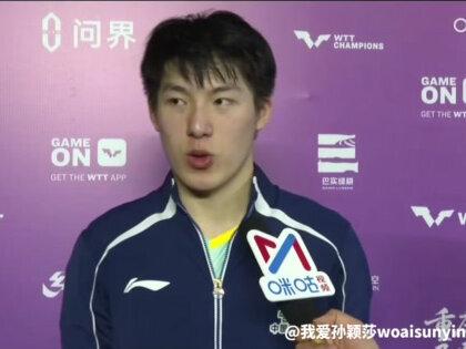 温瑞博重庆冠军赛战胜战胜邱党,接受采访说,累的不知道说啥了,你再问一遍!真是太可爱了!😀