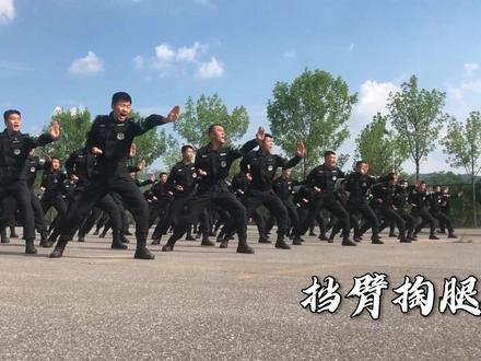 【现场直击!山东省公安厅特警总队组织擒敌拳会操】#我在山东守护你