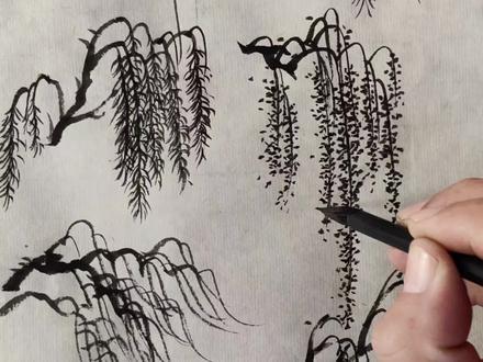 柳树画法8种,算是总结,不足之处请多包涵#跟我一起学画画 #国画教学 #跟着抖音学画画 #一起学画画 #零基础国画