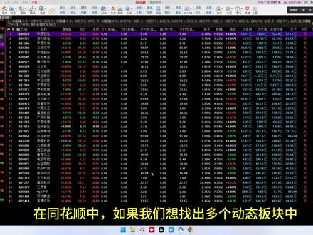 同花顺动态板块一键复制板块重叠个股一键筛选 #股票 #软件 #同花顺 #动态板块