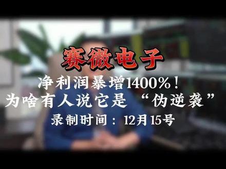 赛微电子——净利润暴增1400%!为啥有人说它是“伪逆袭” #赛微电子 #OCS #业绩逆袭 #谷歌AI芯片 #TPU