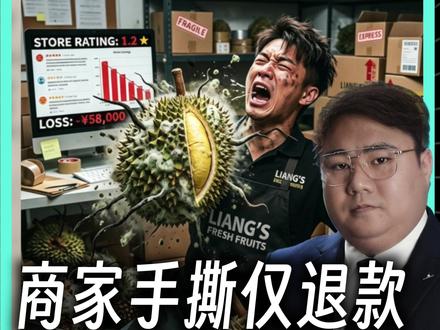 卖家反手将买家送进拘留所! 网购榴莲买家恶意仅退款被行政拘留,大快人心!#胖哥说新闻 #榴莲恶意仅退款买家被行拘 #商家驱车千里揭穿榴莲退款骗局 #抖音精选计划 @程大叔 #媒体评商家奔波1600公里讨公道