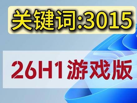 windows11 26H1游戏优化定制版 windows11 26H1游戏优化定制版 #windows #windows11 #windows11发布 #电脑系统 #windows11打印机共享