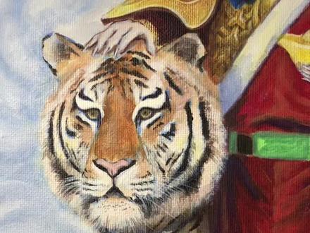 画个兔儿爷⋯#感谢抖音 #美术 #绘画 #丙烯 #传统文化