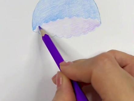 仅需3只彩铅,喜提漂亮水母!一看就会系列。#简笔画 #彩铅 #水母 #零基础学画画 #一学就会系列